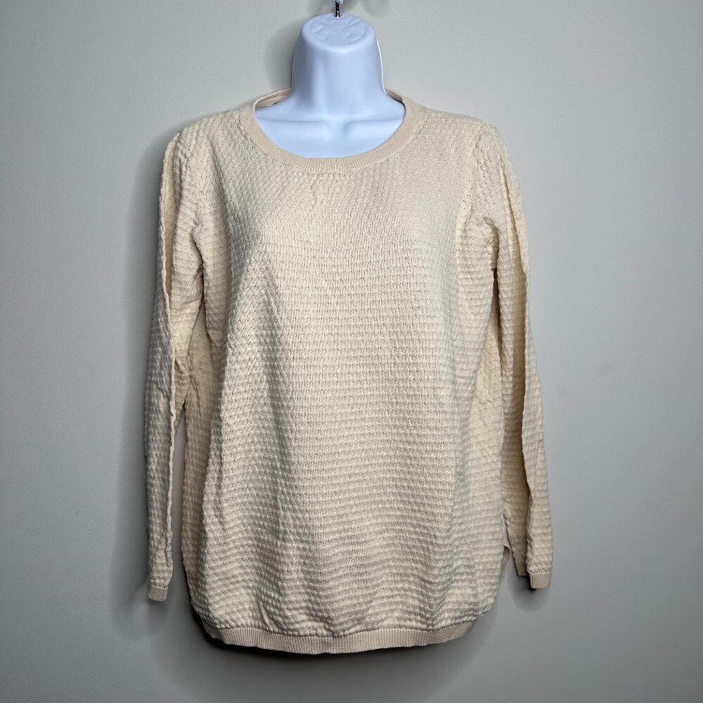 Jacqueline de Yong Cream Textured Sweater Women's Medium